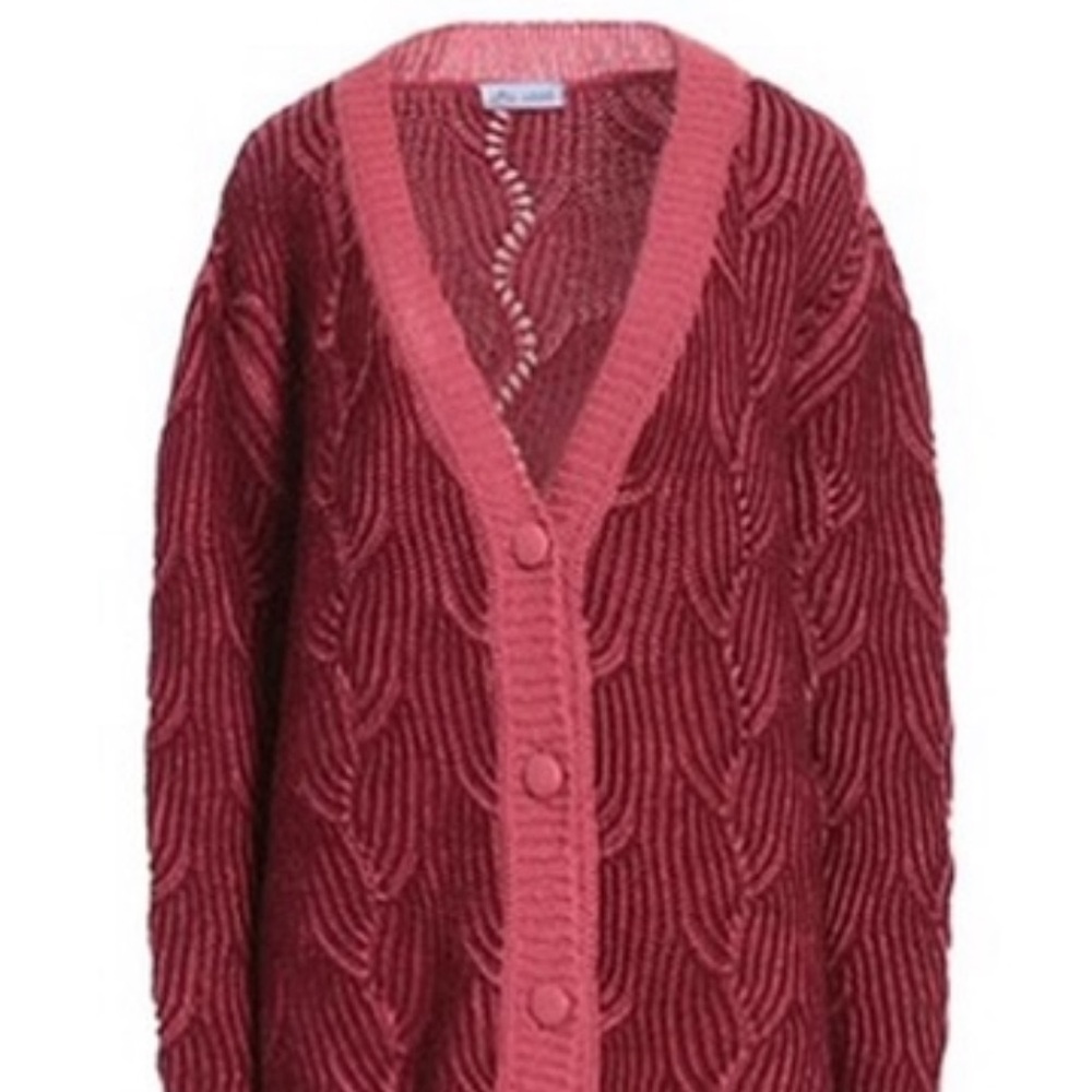 Otro Amor Italian Rose/Bordeaux Cardigan Sweater